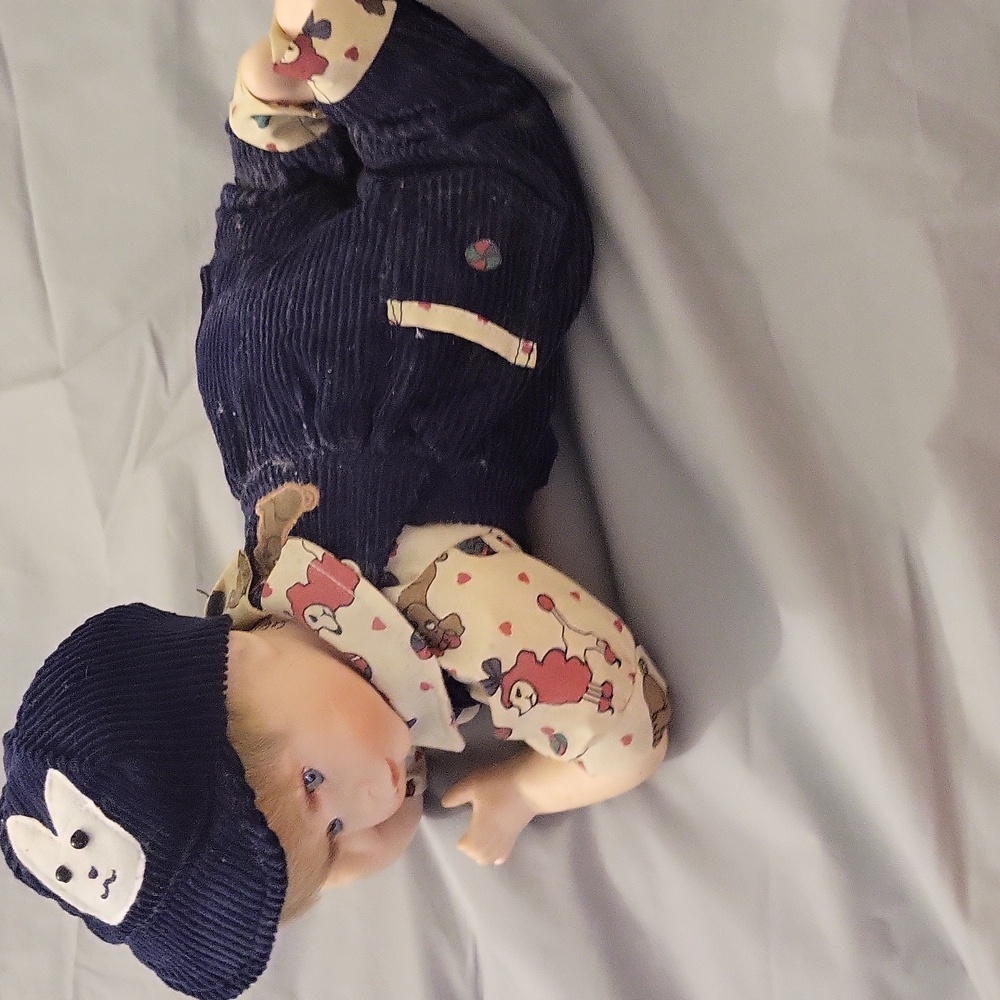 Gustave Wolff Porcelain Doll -Crawling Baby Boy Sammy 12” Signed & NumberedGusta - Picture 1 of 7